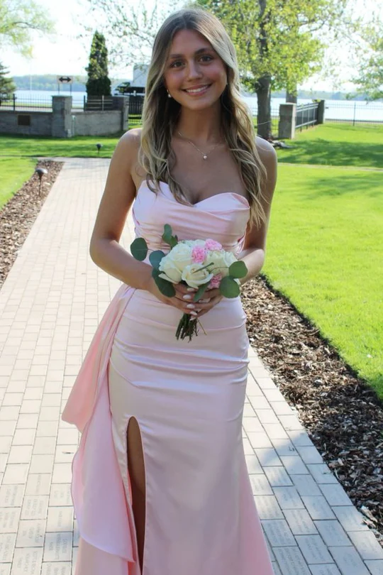 Strapless 2025 Newest Long Prom Dresses, Fashion Bridesmaid Dresses, M –  ClaireBridal