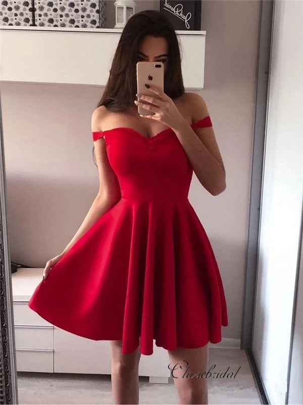 Off The Shoulder Homecoming Dresses, Cheap Homecoming Dresses ClaireBridal Off The Shoulder Homecoming Dresses, Cheap Homecoming Dresses ClaireBridal
