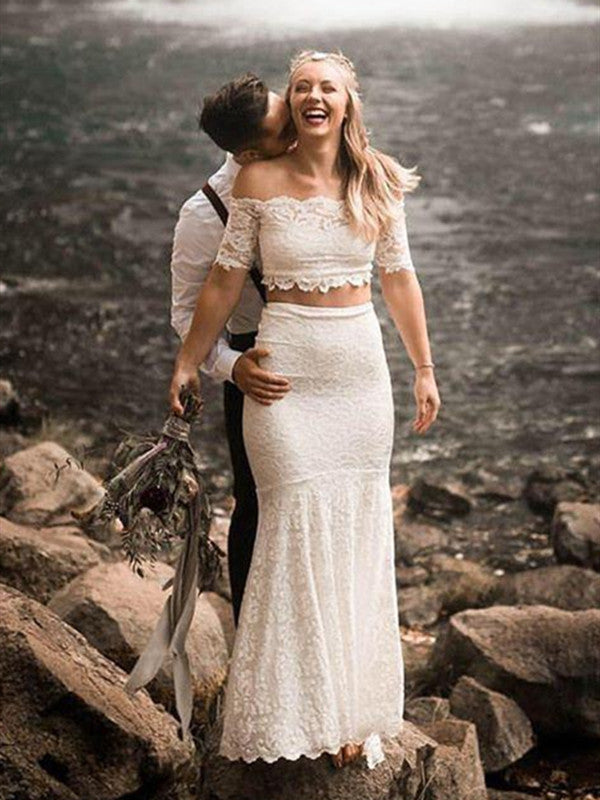 chinese dress ladies Two-Piece Lace Corset Wedding Dress with Detachable High-Neck Bolero