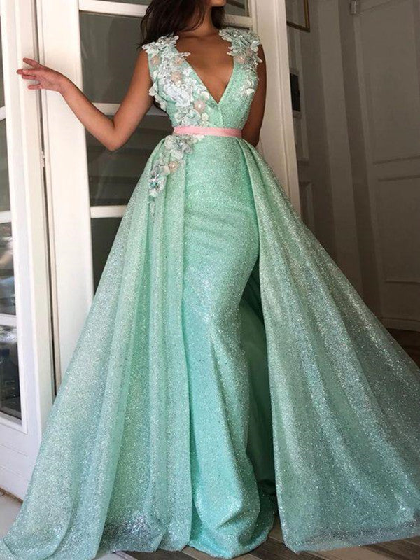 2020 Popular Shiny Long Prom Dresses, Appliques Mermaid Prom Dresses, ClaireBridal 2020 Popular Shiny Long Prom Dresses, Appliques Mermaid Prom Dresses, ClaireBridal