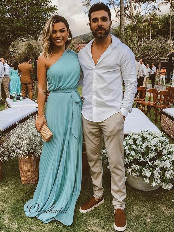 One Shoulder Popular Bridesmaid Dresses, Chiffon Wedding Guest Dresses One Shoulder Popular Bridesmaid Dresses, Chiffon Wedding Guest Dresses