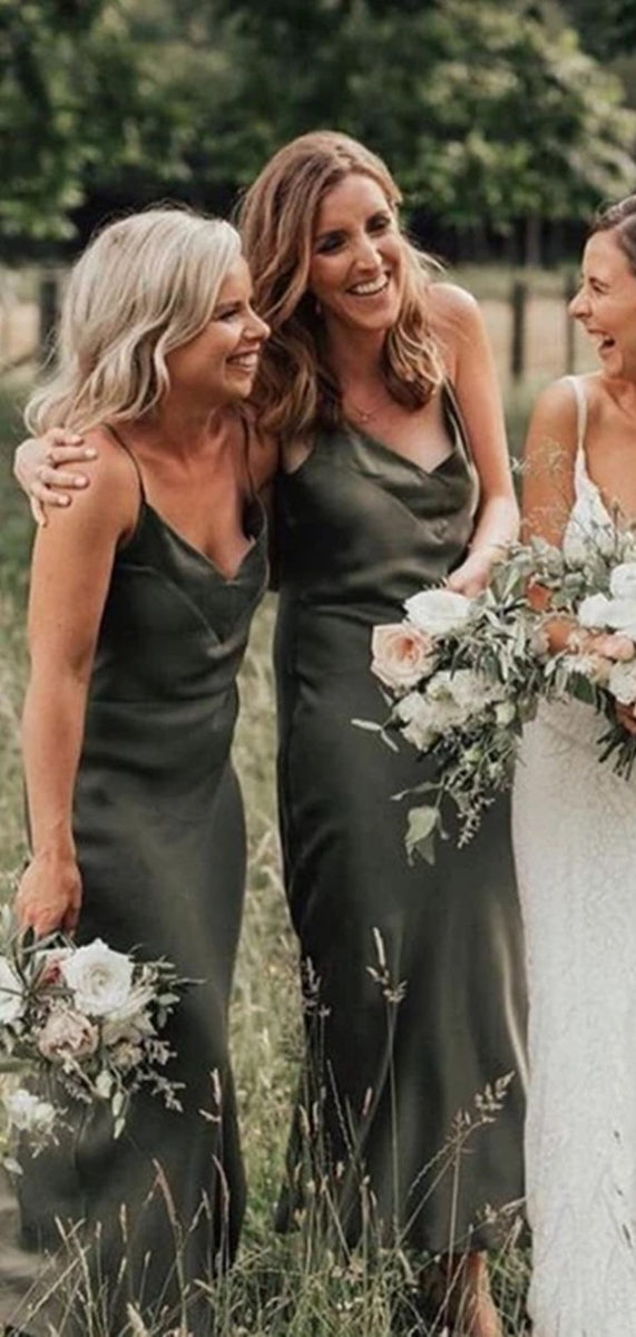 Simple Newest Bridesmaid Dresses, Straps Wedding Guest Dresses, Brides ...
