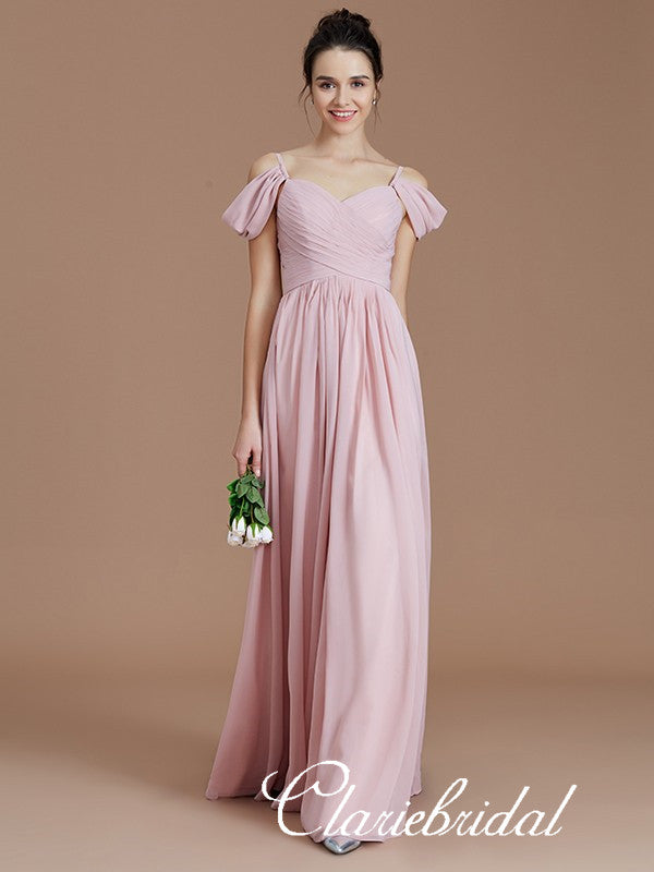 blue dress for baby girl Zapaka Women Vintage Mauve Long A Line Bridesmaid Dress Off The Shoulder Ruched Wedding Guest Dress, Vintage Mauve / US12 main image 1