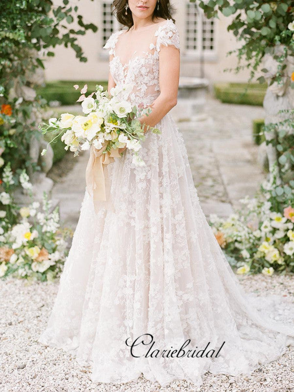 Popular Lace Summer Wedding Dresses, Elegant Bridal Gowns, Wedding Dre –  ClaireBridal