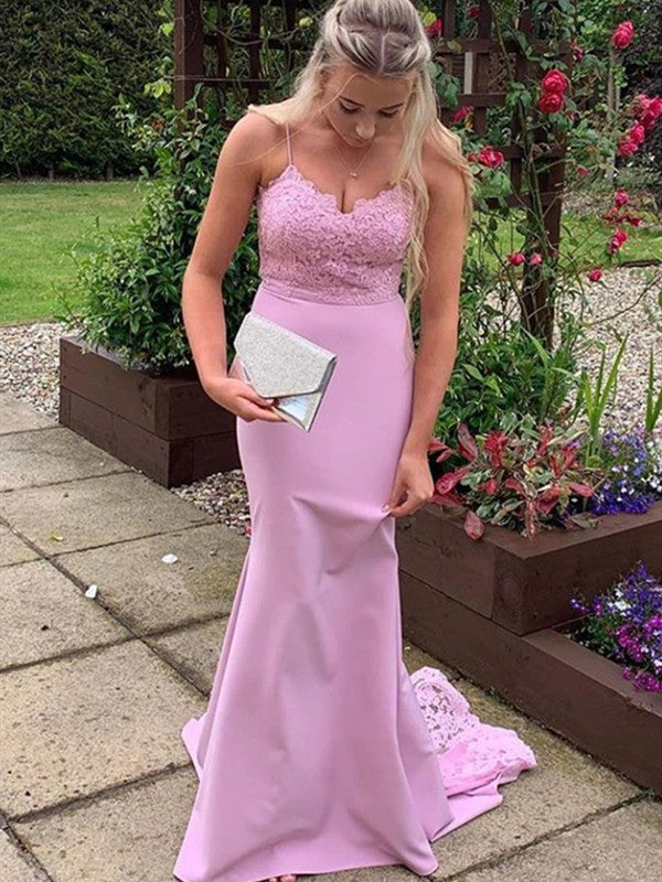 Mermaid Lavender Lace Long Prom Dress, Formal 2021 Prom Dresses, Bride ClaireBridal Mermaid Lavender Lace Long Prom Dress, Formal 2021 Prom Dresses, Bride ClaireBridal