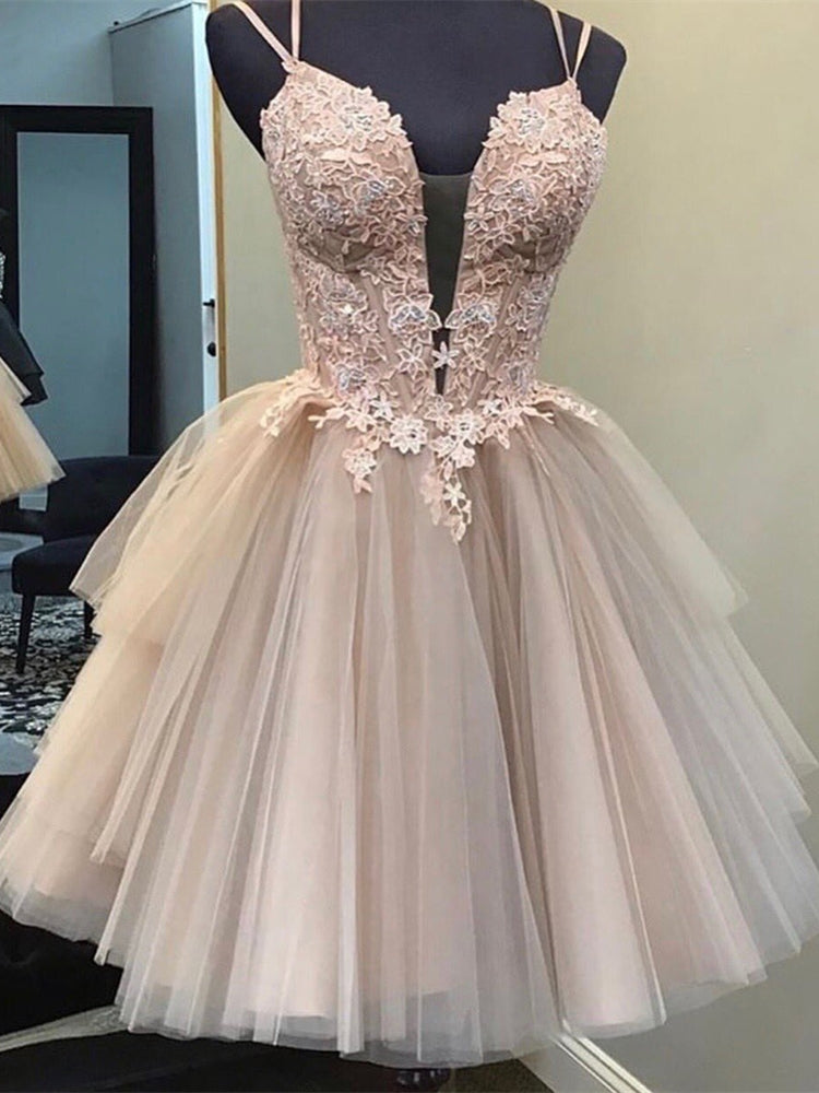 Lace Tulle Homecoming Dresses, Short Prom Dresses, Popular Homecoming ClaireBridal Lace Tulle Homecoming Dresses, Short Prom Dresses, Popular Homecoming ClaireBridal