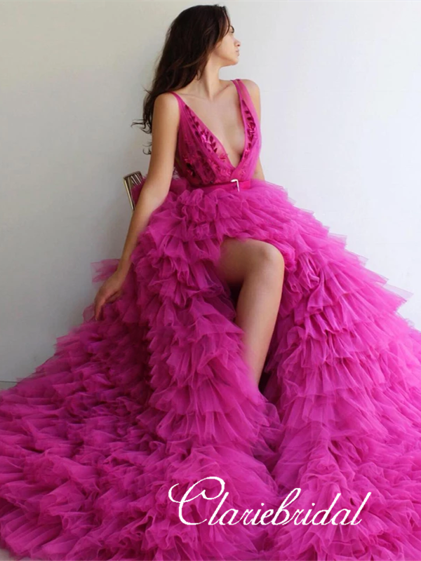 open lace back dress Sweetheart Hot Pink Ruffle Layered Short Homecoming Dress – FancyVestido