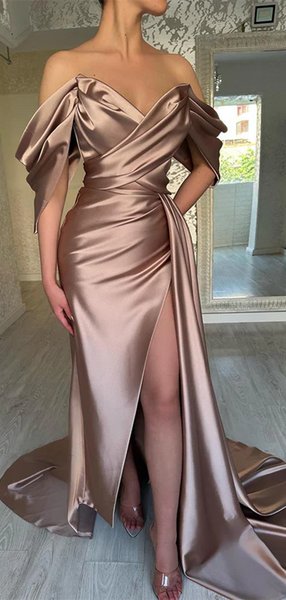 Off The Shoulder Newest Long Prom Dresses, Mermaid Evening Party Dresses, Wedding Guest Dresses