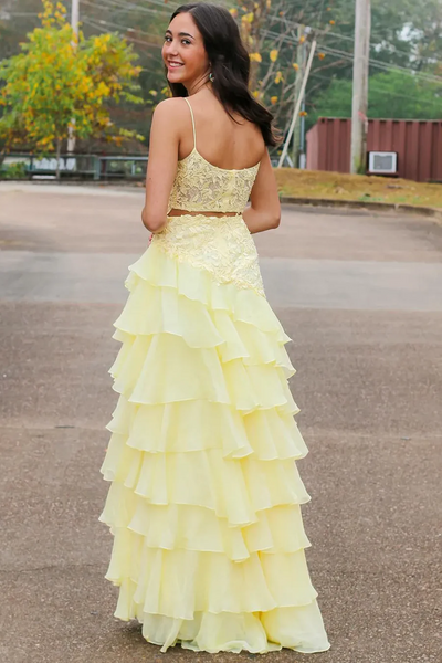 Straps Lace Girl Graduation Party Dresses, Puffy Appliques 2025 Newest Long Prom Dresses, Formal Dresses