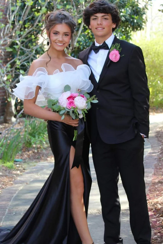 Off The Shoulder Satin Bridesmaid Dresses, Mermaid Formal Newest Long Prom Dresses