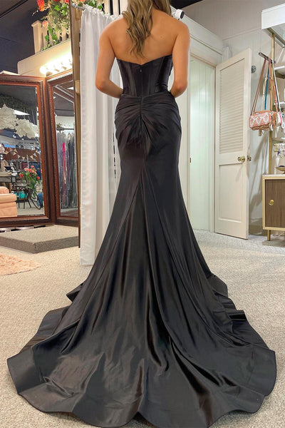 High Side Slit Long Prom Dresses, Sexy Newest Long Prom Dresses, 2024 Graduation Party Dresses