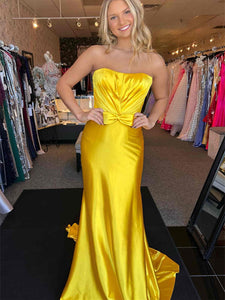 Strapless Long Prom Dresses, Newest 2024 Long Prom Dresses, Popular Mermaid Evening