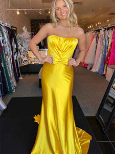 Strapless Long Prom Dresses, Newest 2024 Long Prom Dresses, Popular Mermaid Evening