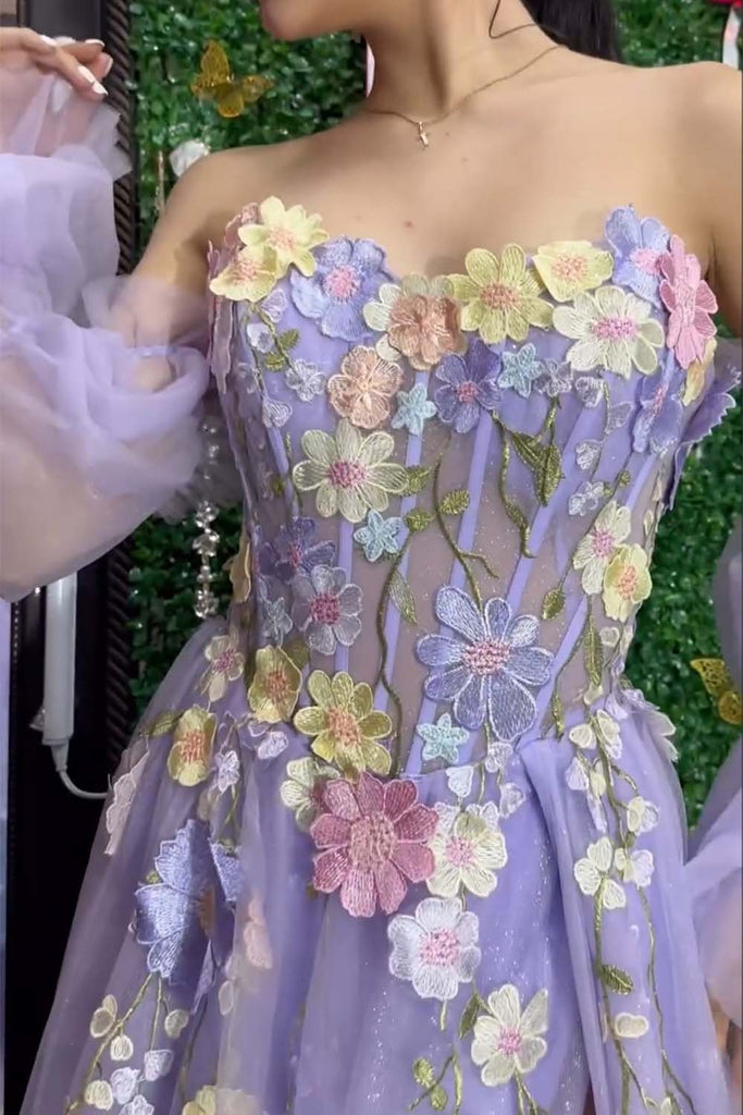 Sweetheart Appliques Newest Long Prom Dresses, 2025 A-line Girl Evenin ClaireBridal Sweetheart Appliques Newest Long Prom Dresses, 2025 A-line Girl Evenin ClaireBridal