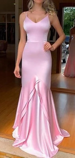 Elegant Mermaid Long Prom Dresses, Modest Evening Party Prom Dresses, 2020 Dresses