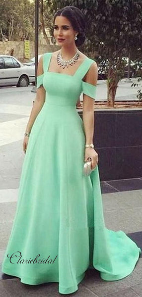 Popular A-line Evening Party Prom Dresses, Simple Design Prom Dresses