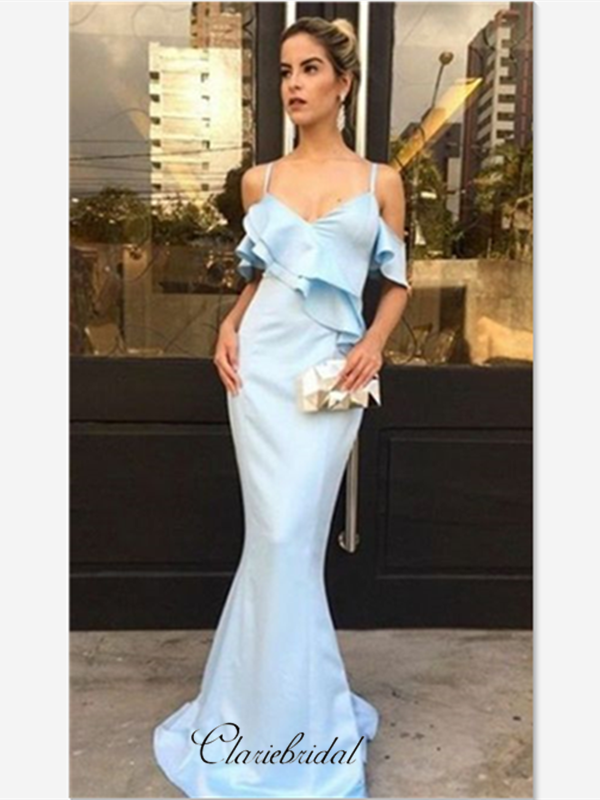 Mermaid Strap Custom Party Prom Dresses, Newest Prom Dresses, Off Shoulder Prom Dresses