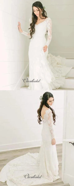 Popular Lace Wedding Dresses, Long Sleeves New Wedding Dresses