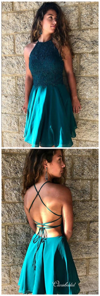 Popular Homecoming Dresses, Open Back Lace Homecoming Dresses