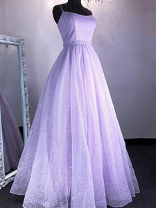 Lovely Lilac Sequin Tulle Prom Dresses, Shiny Prom Dresses, 2020 Popular Prom Dresses