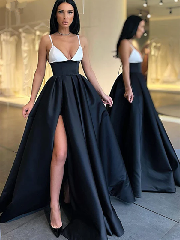 A-line simple Long Prom Dress, V-neck Girl Graduation Party Dresses, N ClaireBridal A-line simple Long Prom Dress, V-neck Girl Graduation Party Dresses, N ClaireBridal