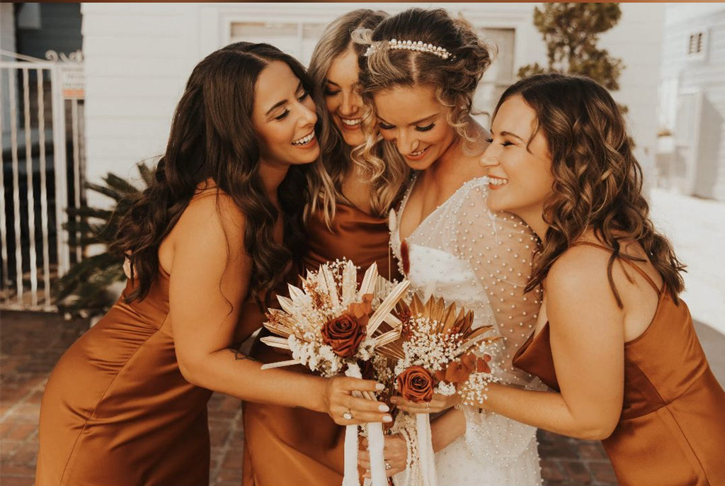 Simple Spaghetti Long Bridesmaid Dresses, Sheath Bridesmaid Dresses, A – ClaireBridal