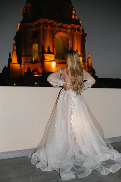 Long Sleeves Lace Wedding Dresses, Sexy Wedding Dresses, Modern Wedding Dresses, Bridal Gown