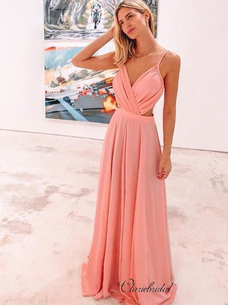 Sexy Spaghetti Straps Long Evening Party Prom Dresses, Fashion 2020 Prom Dresses