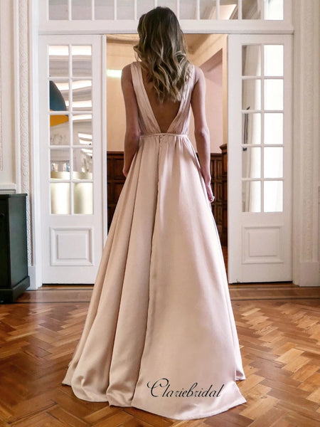 2020 Newest Long Prom Dresses, V-neck Prom Dresses, Popular Prom Dresses