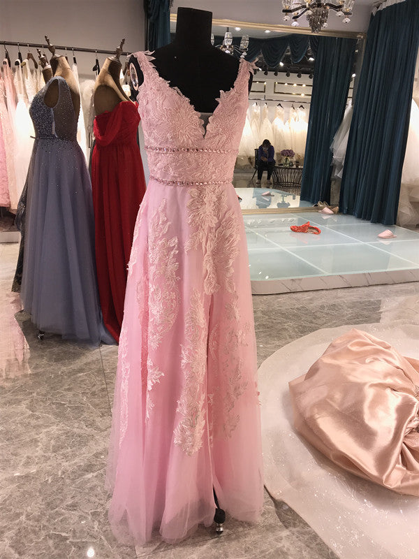 Popular Lace Long Prom Dresses, Fancy Newest Lace Prom Dresses 2020
