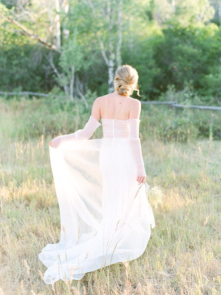 2021 Simple Tulle Wedding Dresses, Outdoor Popular Wedding Dresses