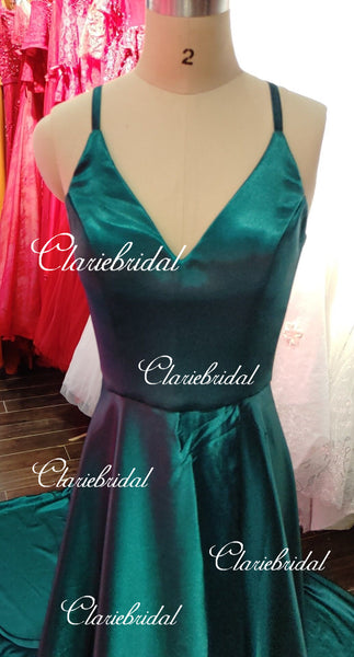 Feedback for Dark Teal Elastic Satin Dress