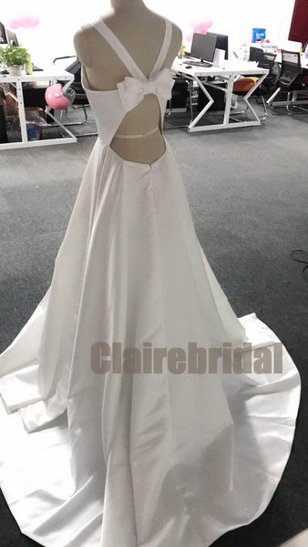 Feedback for Simple Ivory Satin Wdding Gown