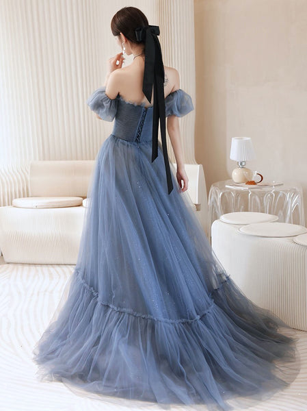 Princess A-line Shiny Prom Dresses, 2022 Newest A-line Prom Dresses, Popular Dresses, Long Prom Dresses
