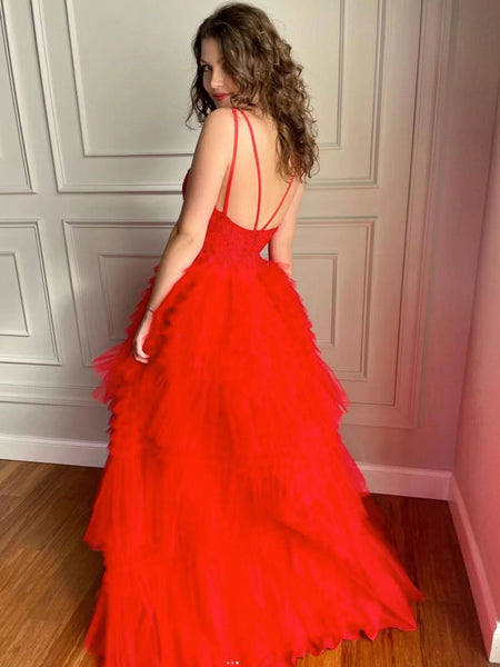 Red Color Popular 2022 Long Prom Dresses, Girl Graduation Dresses, Fashion Wedding Guest Dresses