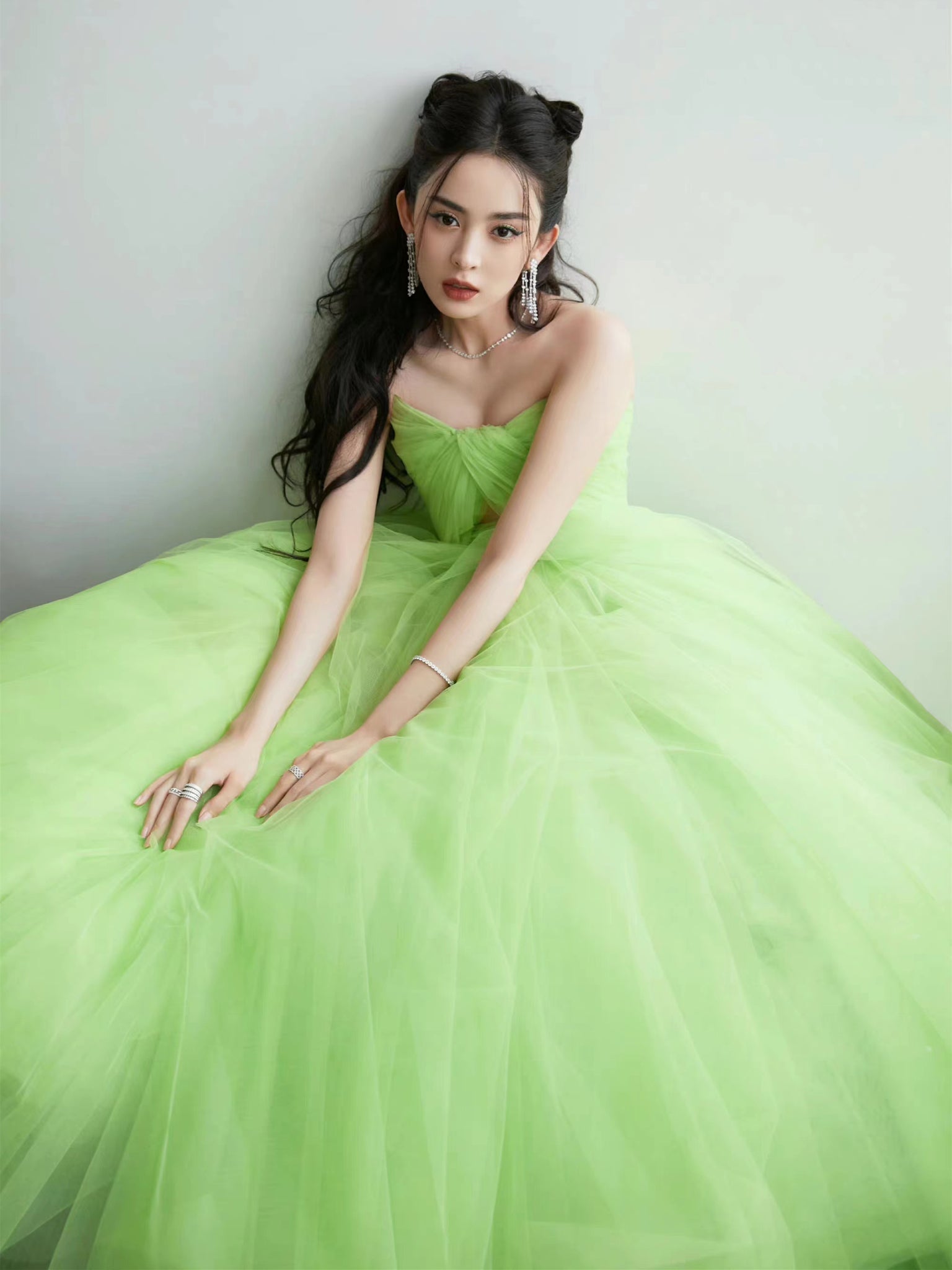 Sweetheart A-line Green Tulle Prom Dresses, Fluffy Prom Dresses, Celeb ClaireBridal Sweetheart A-line Green Tulle Prom Dresses, Fluffy Prom Dresses, Celeb ClaireBridal