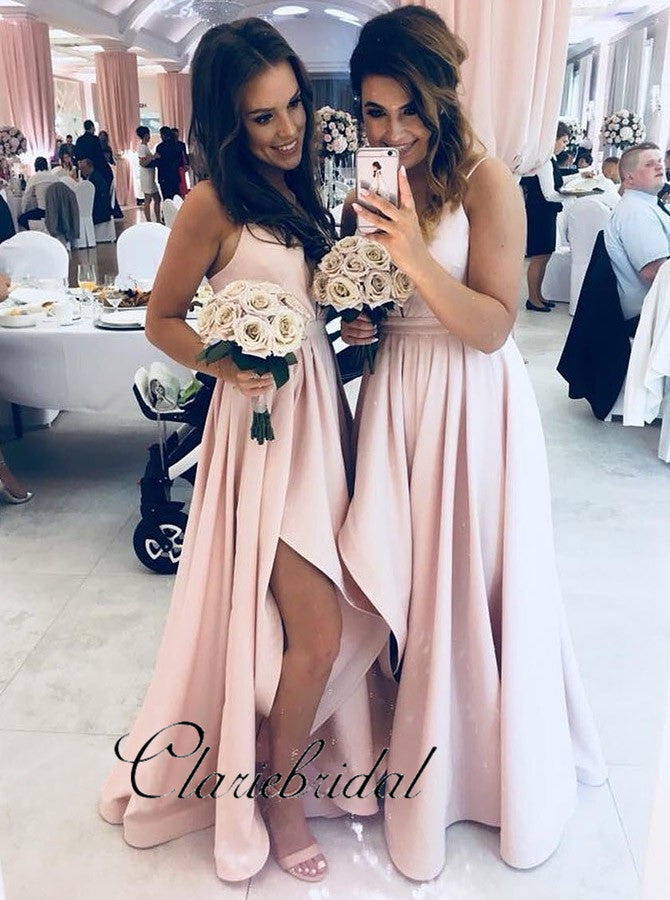 Spaghetti Hi-low Simple Lovely Bridesmaid Dresses – ClaireBridal