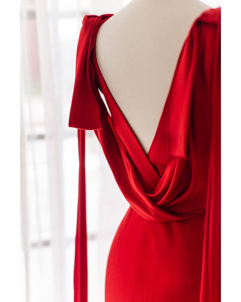 Red Shemmering Long Prom Dresses, Elegant prom Dresses, Formal Dresses