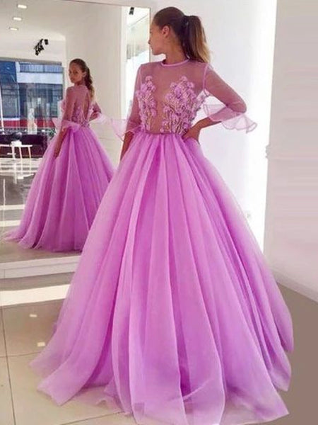 A-line Popular Prom Dresses Long, Beaded Fancy Prom Dresses, 2020 Prom Dresses
