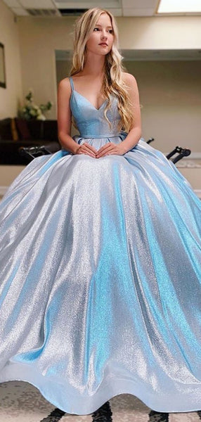 2020 Popular Design Shiny Long Prom Dresses, A-line Prom Dresses, Modest Prom Dresses