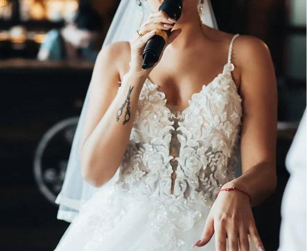 Spaghetti Straps A-line Wedding Dresses, Newest 2020 Lace Wedding Dresses