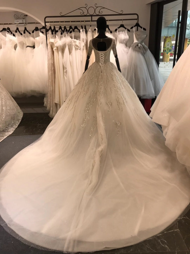 Luxury Bling Bling Wedding Dresses, Elegant Newest Bridal Gowns ClaireBridal Luxury Bling Bling Wedding Dresses, Elegant Newest Bridal Gowns ClaireBridal