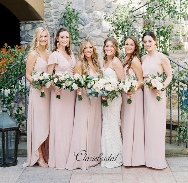 Mix Design Pink Color Bridesmaid Dresses, Popular Bridesmaid Dresses