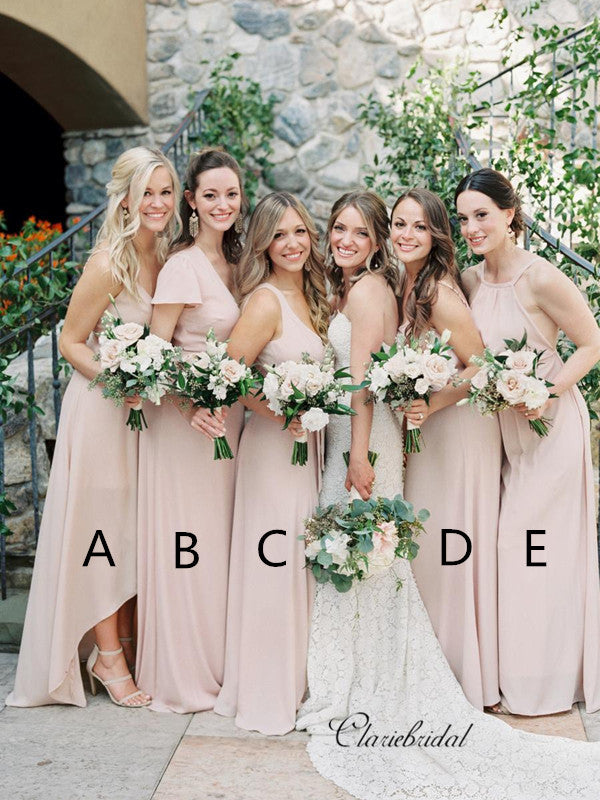 Mix Design Pink Color Bridesmaid Dresses, Popular Bridesmaid Dresses – ClaireBridal