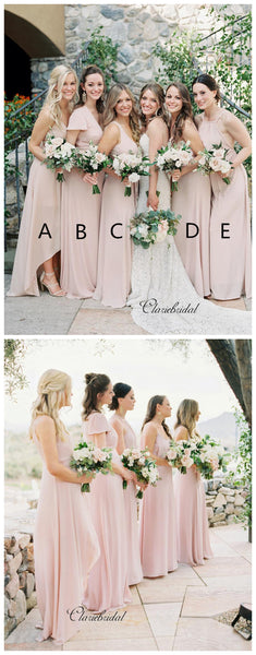 Mix Design Pink Color Bridesmaid Dresses, Popular Bridesmaid Dresses