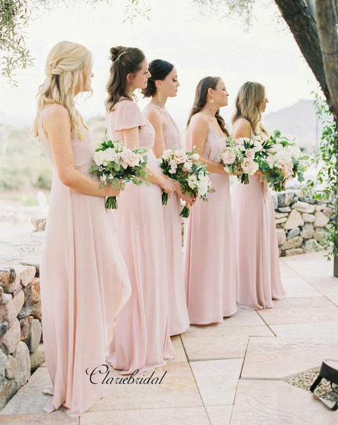 Mix Design Pink Color Bridesmaid Dresses, Popular Bridesmaid Dresses
