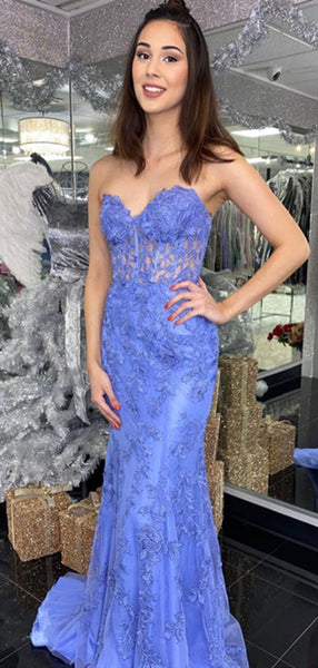 Sweetheart Lace Graduation Party Prom Dresses, Mermaid Popular Design Prom Dresses 2021