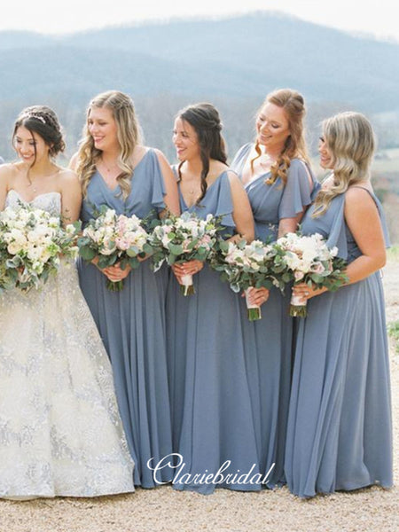 New Trendy Chiffon Bridesmaid Dresses, Elegant Bridesmaid Dresses