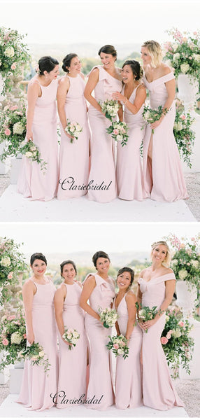 Mix Designs Pink Bridesmaid Dresses, Fashion Mismatched Bridesmaid Dresses