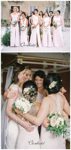 Mix Designs Pink Bridesmaid Dresses, Fashion Mismatched Bridesmaid Dresses